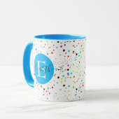 Farbige Punkte personalisierter Schleim Tasse (Vorderseite Links)