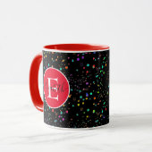 Farbige Punkte personalisierter Schleim Tasse (Vorderseite Links)
