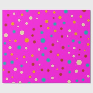 Farbige Punkte rosa Wrapping Paper Geschenkpapier