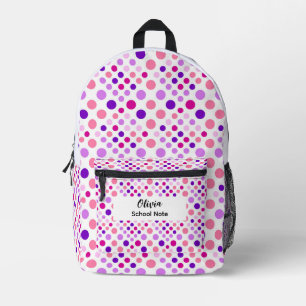 Farbige Punkte-Rucksack für die Schule Bedruckter Rucksack