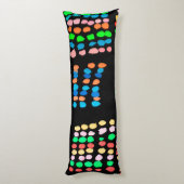 Farbige Punkte Seitenschläferkissen (Rückseite (Vertikal))