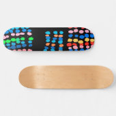 Farbige Punkte Skateboard (Horizontal)