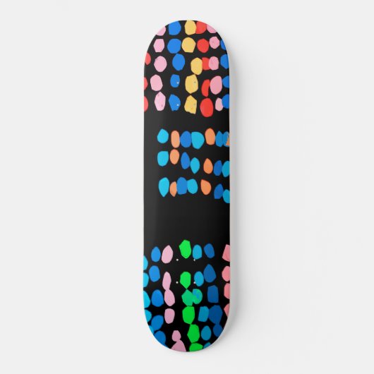 Farbige Punkte Skateboard (Vorderseite)