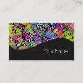 Farbige Punkte Spiralen Handmalerei 1 Visitenkarte (Vorderseite)