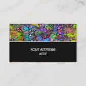 Farbige Punkte Spiralen Handmalerei 1 Visitenkarte (Rückseite)