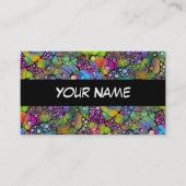 Farbige Punkte Spiralen Handmalerei 1 Visitenkarte (Vorderseite)