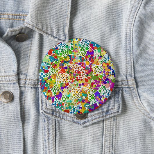 Farbige Punkte Spiralen Handmalerei 2 Button (Beispiel)