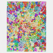 Farbige Punkte Spiralen Handmalerei 2 Fleecedecke (Vorderseite)