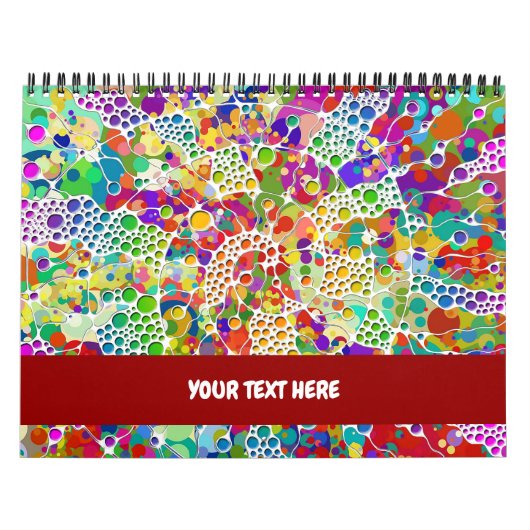 Farbige Punkte Spiralen Handmalerei 2 Kalender (Titelbild)