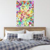 Farbige Punkte Spiralen Handmalerei 2 Leinwanddruck (Insitu (Schlafzimmer))