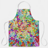 Farbige Punkte Spiralen Handmalerei 2 Schürze (Vorderseite)