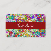 Farbige Punkte Spiralen Handmalerei 2 Visitenkarte (Vorderseite)