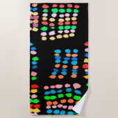 Farbige Punkte Strandtuch (Vorderseite)