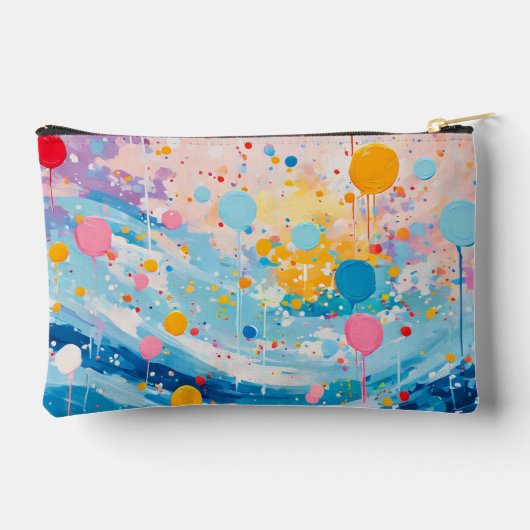 Farbige Punkte Tropfen Spritzer Zubehör Beutel (Rückseite)