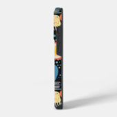 Farbige Punkte und abstrakte Formen iPhone Hülle (Linke Seite)