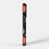 Farbige Punkte und abstrakte Formen iPhone Hülle (Rechte Seite)