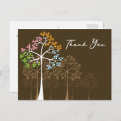 Farbige Punkte Vier Jahreszeiten Bäume Hochzeit Vi Postkarte (Vorne/Hinten)