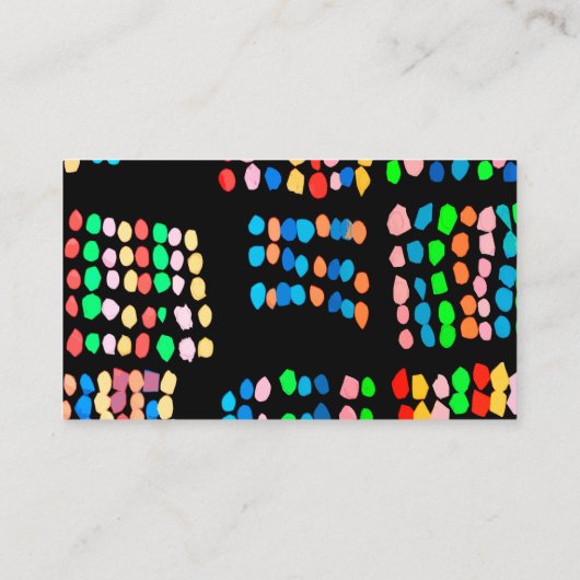 Farbige Punkte Visitenkarte (Rückseite)