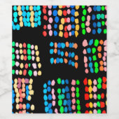 Farbige Punkte Weinetikett (Einzelnes Label)