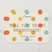 Farbige Punkte werden meine Bridgejacke sein Einladung (Vorne/Hinten)