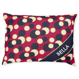 Farbige Punktmuster Moderne Personalisierte Bezeic Haustierbett