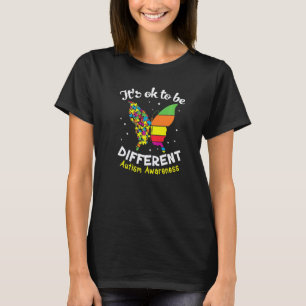 farbige Puzzleteile Autismusrisiko Schmetterling T-Shirt