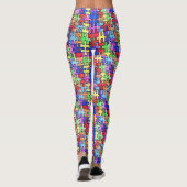 Farbige Puzzleteile Leggings (Rückseite)