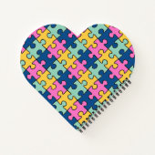 Farbige Puzzleteile Notizblock (Rückseite)