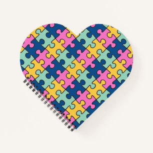 Farbige Puzzleteile Notizblock