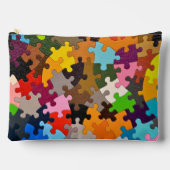 Farbige Puzzleteile Zubehörtasche (Vorderseite)