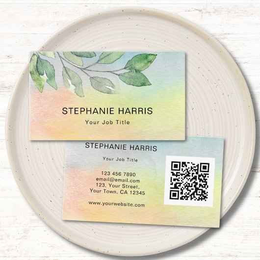 Farbige QR Code Business Card Visitenkarte