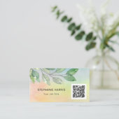 Farbige QR-Code-Folien Visitenkarte (Stehend Vorderseite)