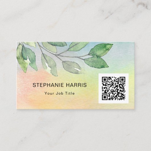 Farbige QR-Code-Folien Visitenkarte (Vorderseite)