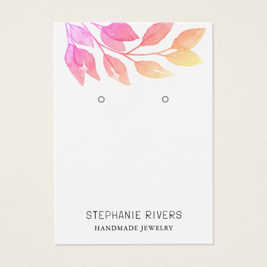 Farbige QR-Code-Ohrringe Display-Karte (Vorderseite)