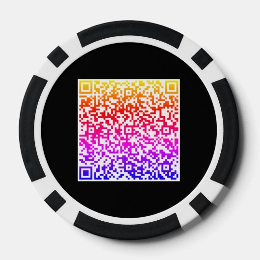 Farbige QR Code Scan Poker Chips - Farben auswähle (Rückseite)