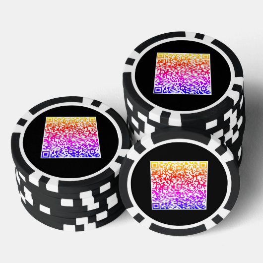 Farbige QR Code Scan Poker Chips - Farben auswähle (Stapel)