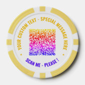 Farbige QR-Poker-Chips für benutzerdefinierten Tex Pokerchips (Vorderseite)