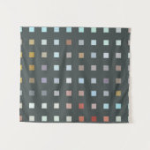 Farbige Quadrate auf graugrünen Flächen Wandteppich (Vorderseite (Horizontal))