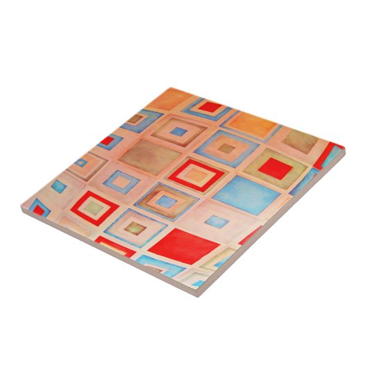 Farbige Quadrate Fliese (Seite)