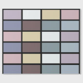 Farbige Quadrate geometrisch Geschenkpapier (Flach)