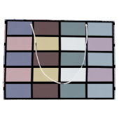 Farbige Quadrate geometrisch Große Geschenktüte (Rückseite)