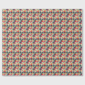 Farbige Quadrate, geometrisches Retro-Muster. Geschenkpapier (Flach)