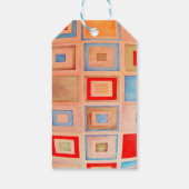 Farbige Quadrate Geschenkanhänger (Rückseite)