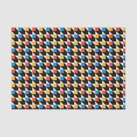 Farbige Quadrate - Gewebepapier Seidenpapier (Vorderseite)