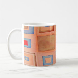 Farbige Quadrate Kaffeetasse