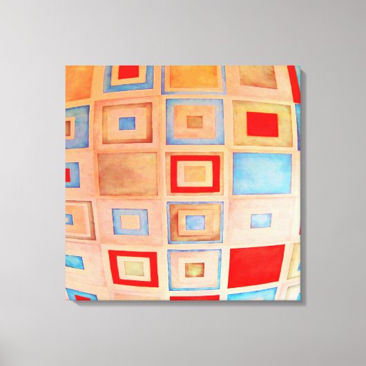 Farbige Quadrate Leinwanddruck (Vorderseite)