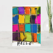 Farbige Quadrate Lovitude Blank Note Card Dankeskarte (Vorderseite)