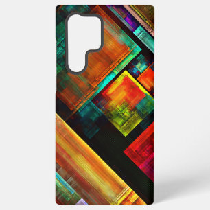 Farbige Quadrate Modernes abstraktes Kunstmuster # Samsung Galaxy Hülle