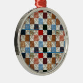 Farbige Quadrate Silbernes Ornament (Rechts)