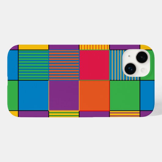 Farbige Quadrate, Streifen Case-Mate iPhone Hülle (Rückseite (Horizontal))